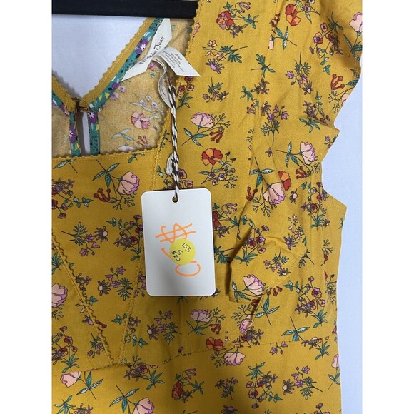 NWT Matilda Jane Fantasy Fancy Yellow Floral Dress Size Small - Picture 4 of 12
